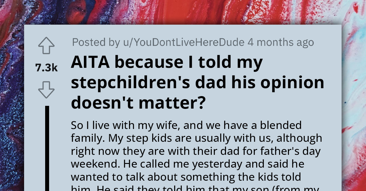 Man Asserts Authority As Stepkids' Homophobic Dad Objects To His Son's Boyfriend Coming Over His House