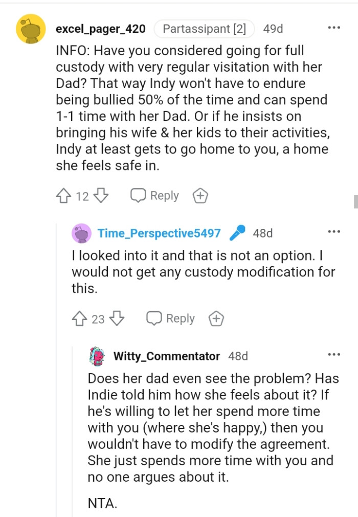 Bringing her into a home she feels safe in