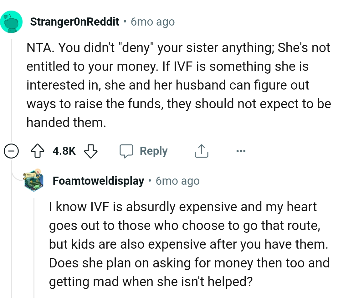 They should not expect funds to just be handed over to them