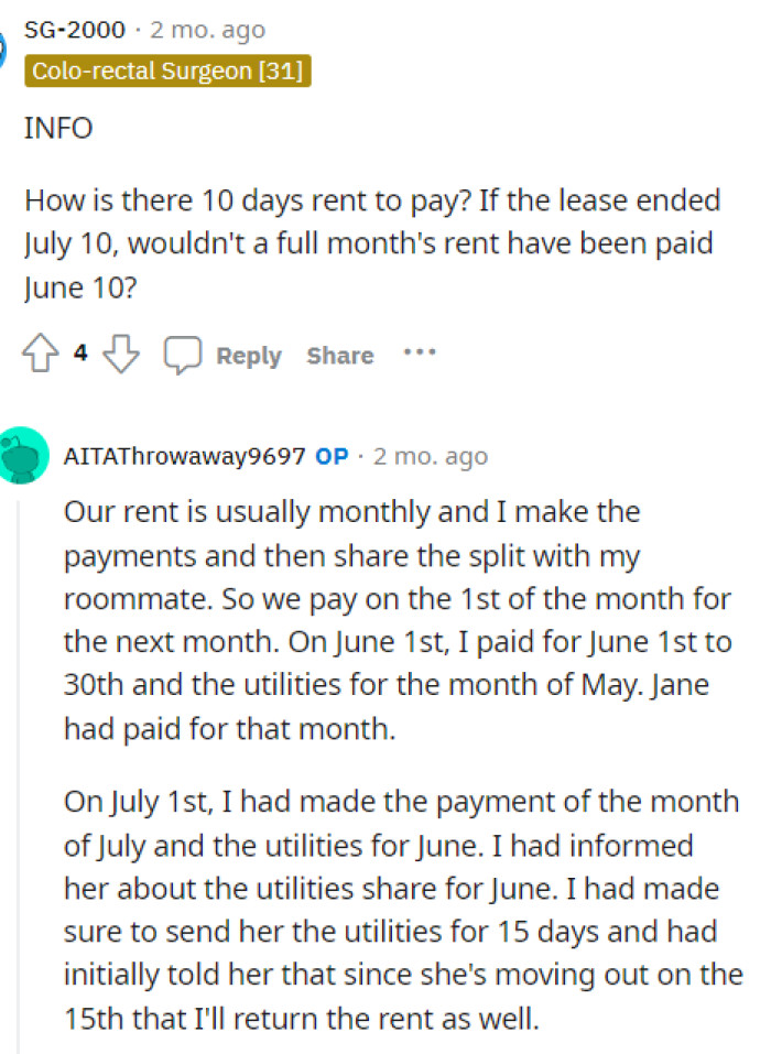 Some people requested a bit more info, and OP gave some more insight into how the bills were split.