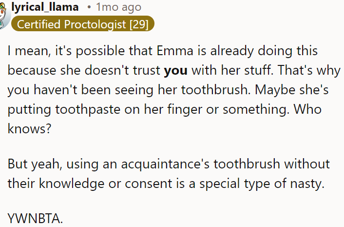 Maybe Emma already keeps her stuff in her room