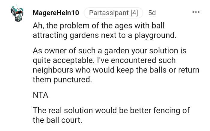 The real solution would be fencing the court.