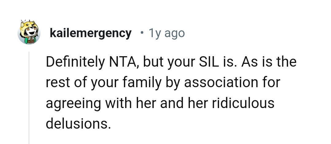 OP's SIL is the AH here