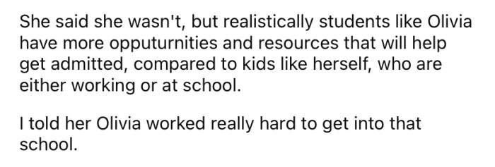 Josie said she wasn't talking about Olivia specifically.