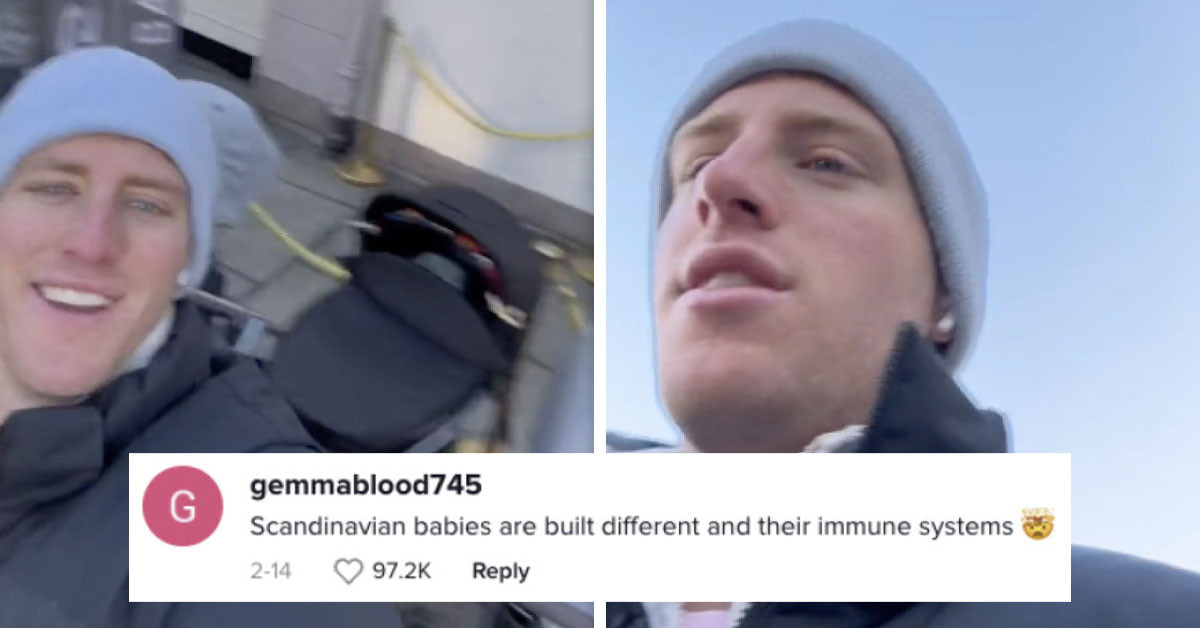 Viral Video Shows Man Documenting The Norwegian Practice Of Leaving Babies Alone Outside In Freezing Conditions