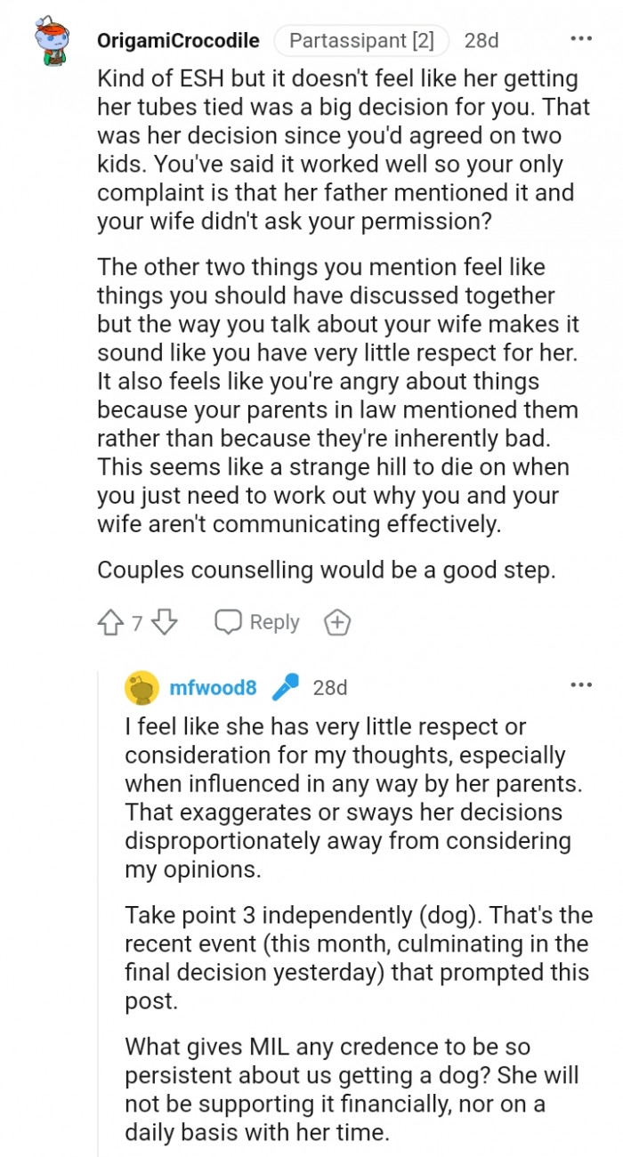 Being Angry About Things Because Your In-laws Mentioned Them