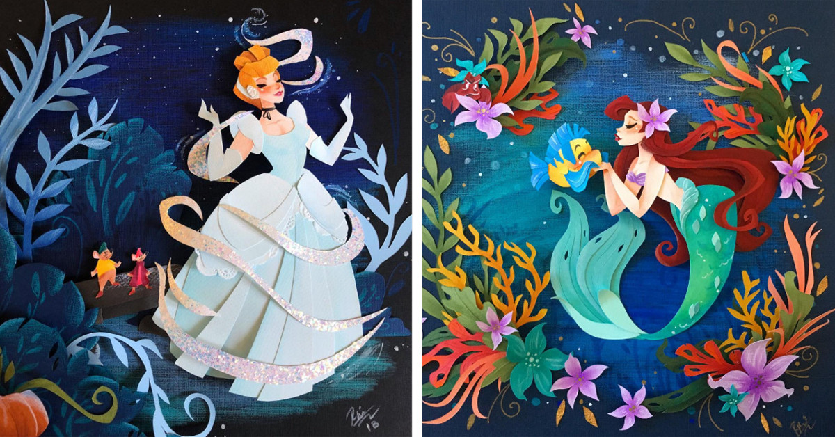 Artist Creates Stunning 3-D Disney Art With Layers Of Paper