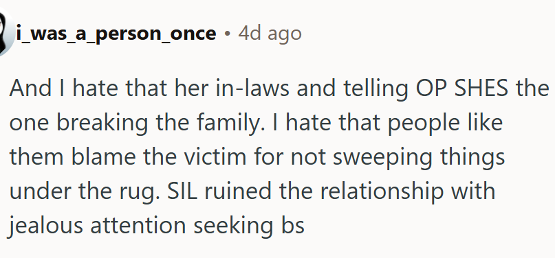 The in-laws are to blame also...