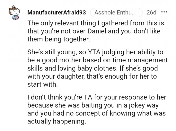 That is enough for her to start with