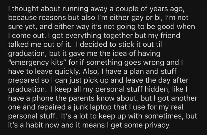 OP started thinking of leaving everything behind a couple of years ago.