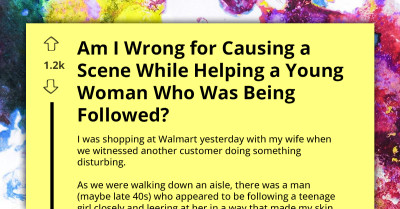 Man Intervenes To Protect Teenage Girl From Man Following Her In Store, His Wife Feels Embarrassed