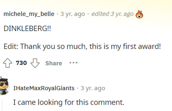 Of course, someone had to come to the comments just for this, and although it's not an opinion on the situation itself.