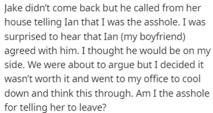 Both OP's Boyfriend and His Brother Agreed That OP Was at Fault in This Situation