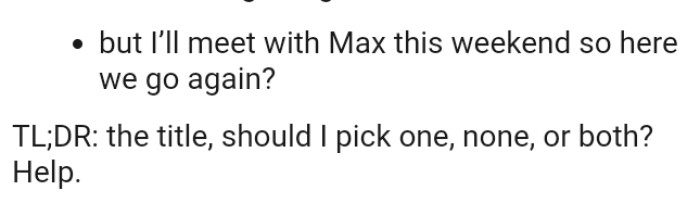 The OP is meeting up with the second guy soon, and it's a circle again