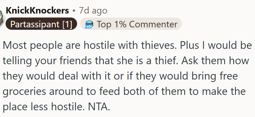 The student’s solution was practical and non-confrontational, showing she wanted peace, not conflict.