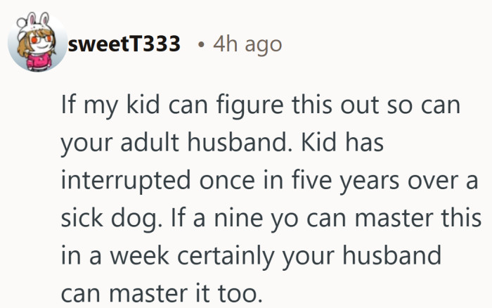 When even a child can respect the rule, the comparison starts to sting.