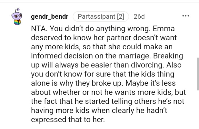 It's Less About Whether or Not He Wants More Kids