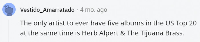 30. The sounds of the Spanish Flea can't be beat