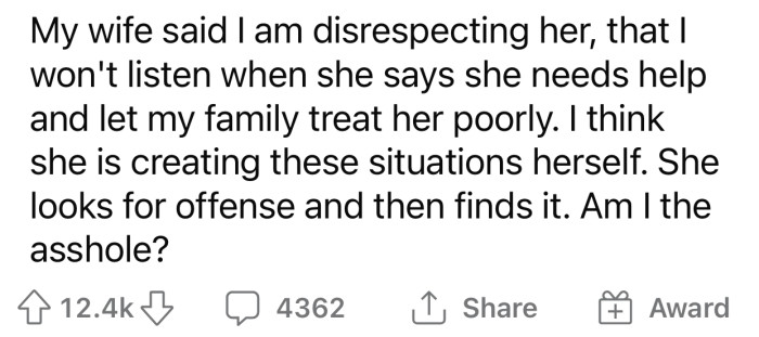After his wife's reaction, OP doubted how he handled the situation, so he decided to consult with the Reddit community.