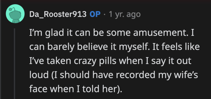 Even OP's wife couldn't mask her reaction to their cousin's out-of-left-field request