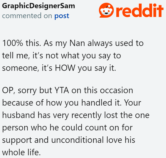 It seems the OP forgot how to be a loving wife.