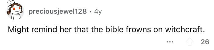 Has she even read the Bible?