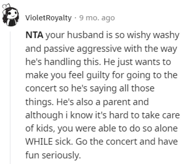 Making OP Feel Guilty