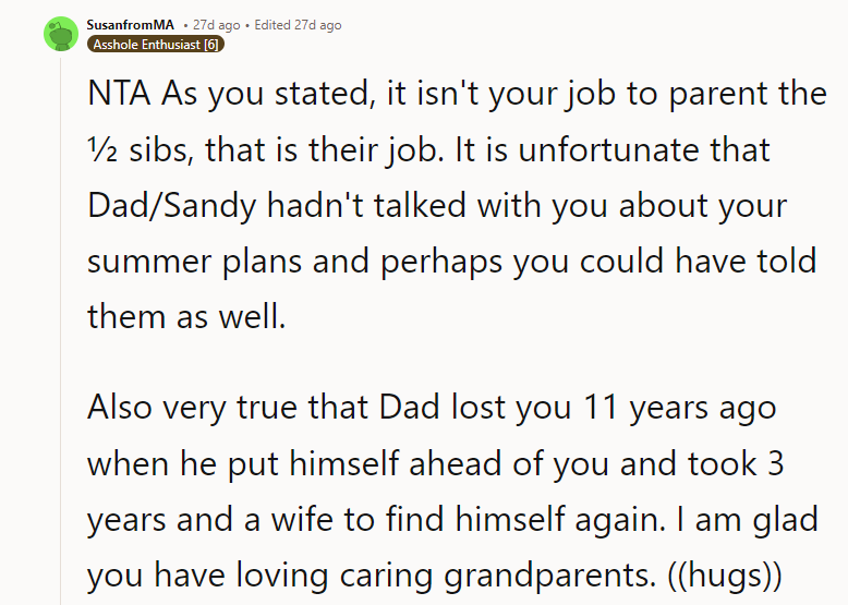 It isn't your job to parent the half-siblings; that is their job.
