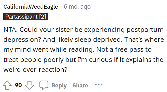 This could also be a factor as well, and maybe she needs to be checked out.