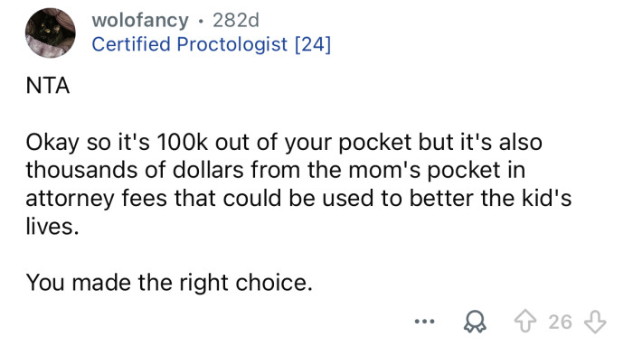 You did the right thing.