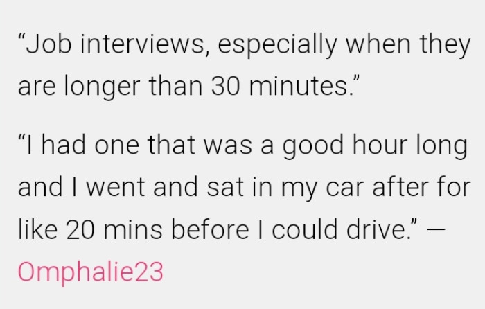 22. No job interview should last more than 30 minutes
