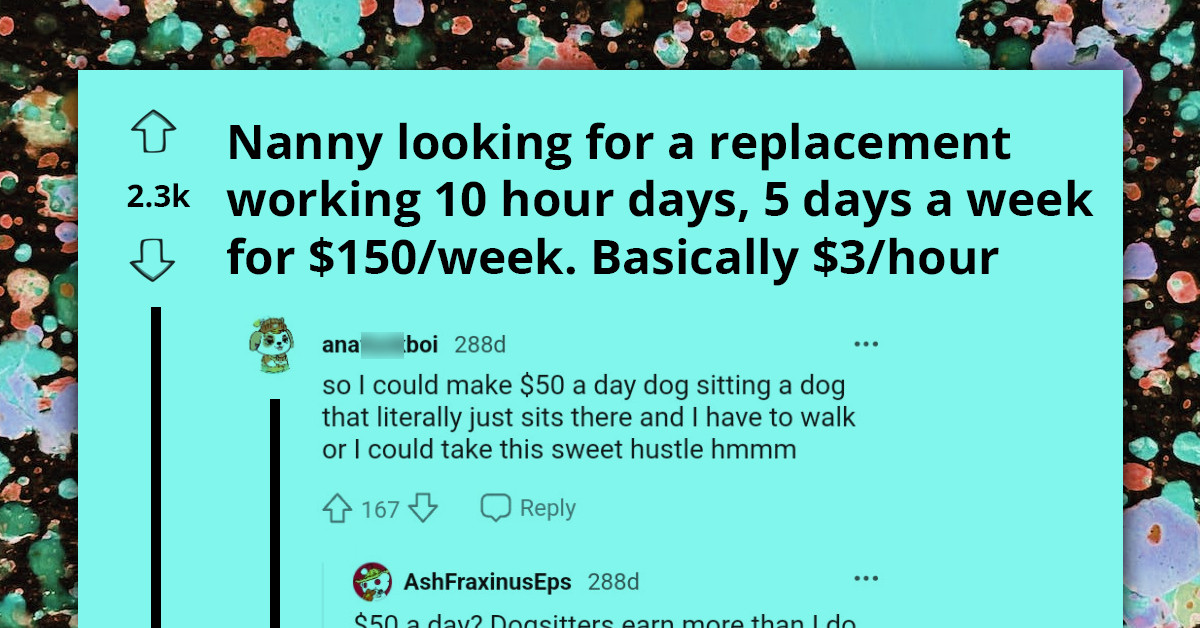 Nanny Seeks For New Replacement To Work Ten Hours Daily For Meager Sum, Redditors Roast Her Dry