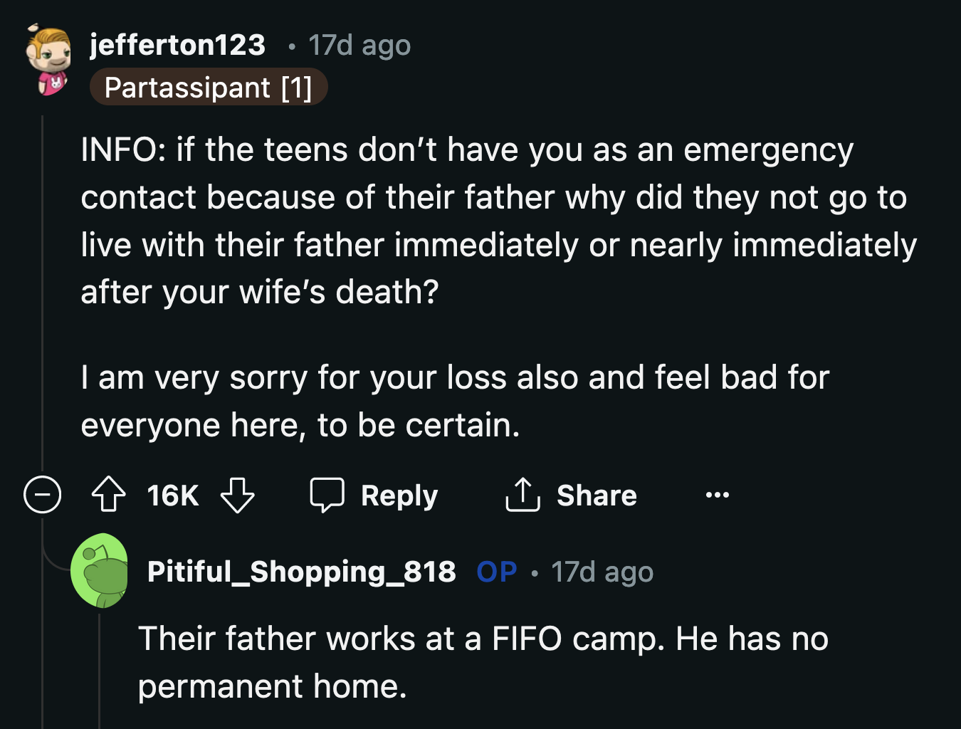 OP explained why the kids' father didn't figure into the story.