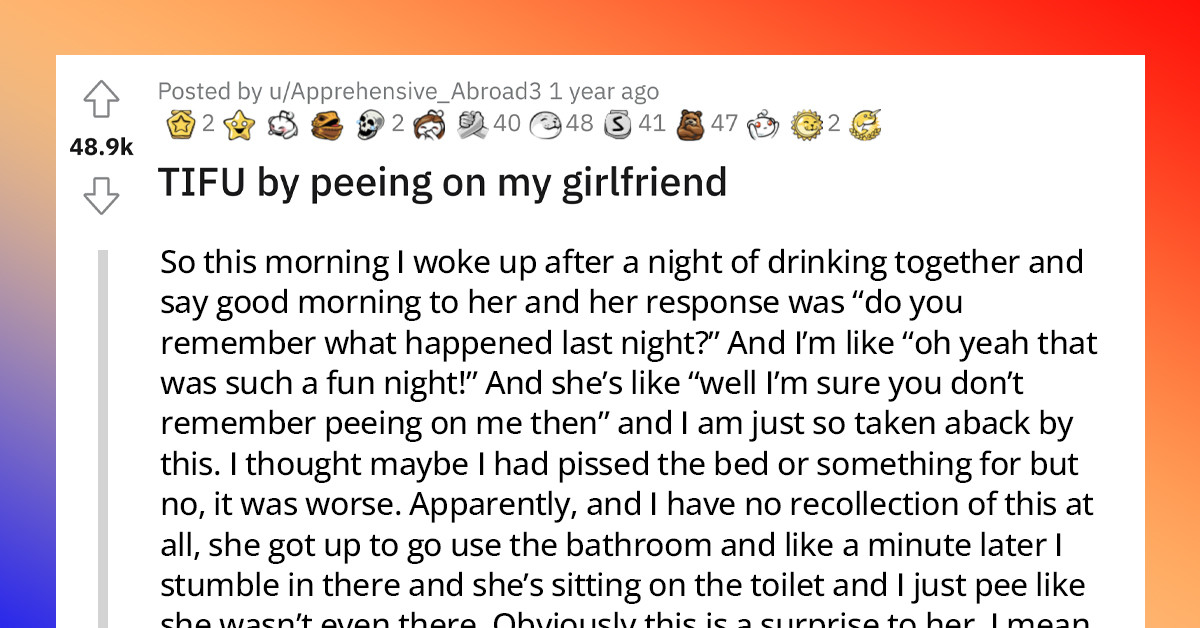 20+ Photos Of The Funniest Replies To A Post Of A Man Who Peed On His Girlfriend While Drunk Will Certainly Make You Wonder And Laugh At The Same Time