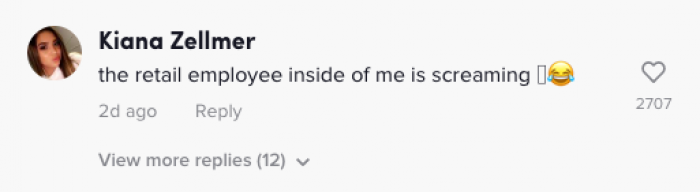 This is when people really decided to comment on the video, and it seems like all the retail employees were cringing.