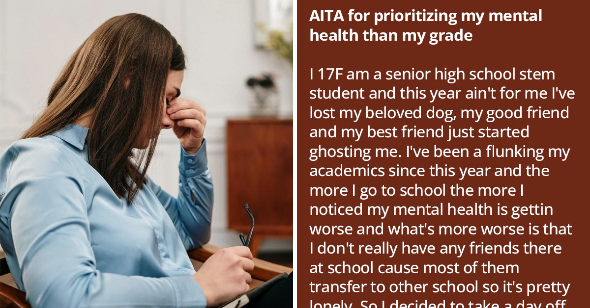 Teenage Girl Gets Criticized Online For Prioritizing Her Mental Health Over School