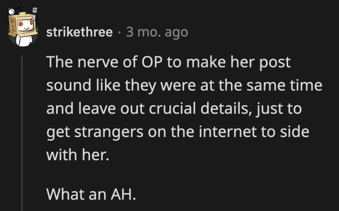 I bet she was planning on showing Jack the post had the Redditors ruled in her favor