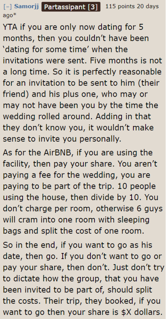 The OP's mistake was trying to dictate how the group should split the cost. Her suggestion is unfair to everyone.