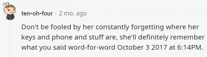 29. Women are very good at keeping receipts