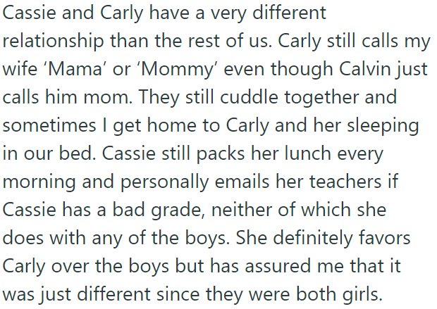 However, his wife and stepdaughter have a noticeably different relationship