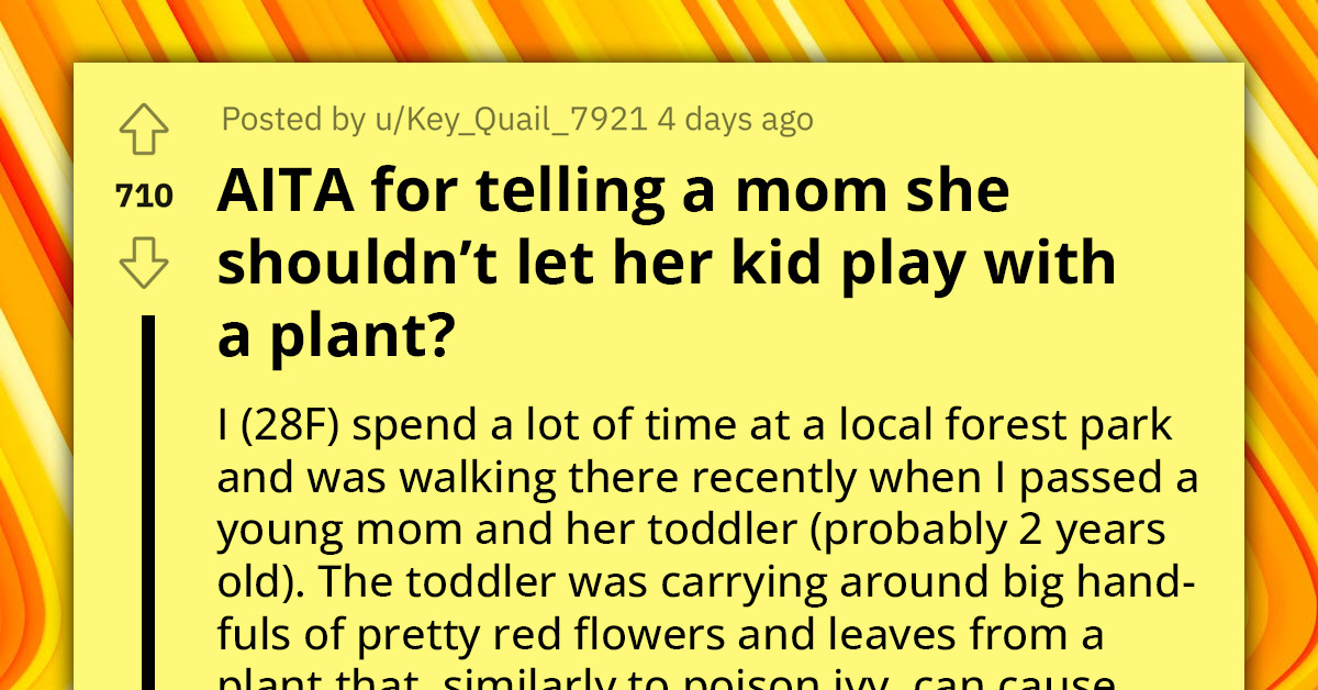 Lady Tells Random Mom Not to Let Her Kid Play with a Plant That Could Harm Her; Advice Falls on Deaf Ears
