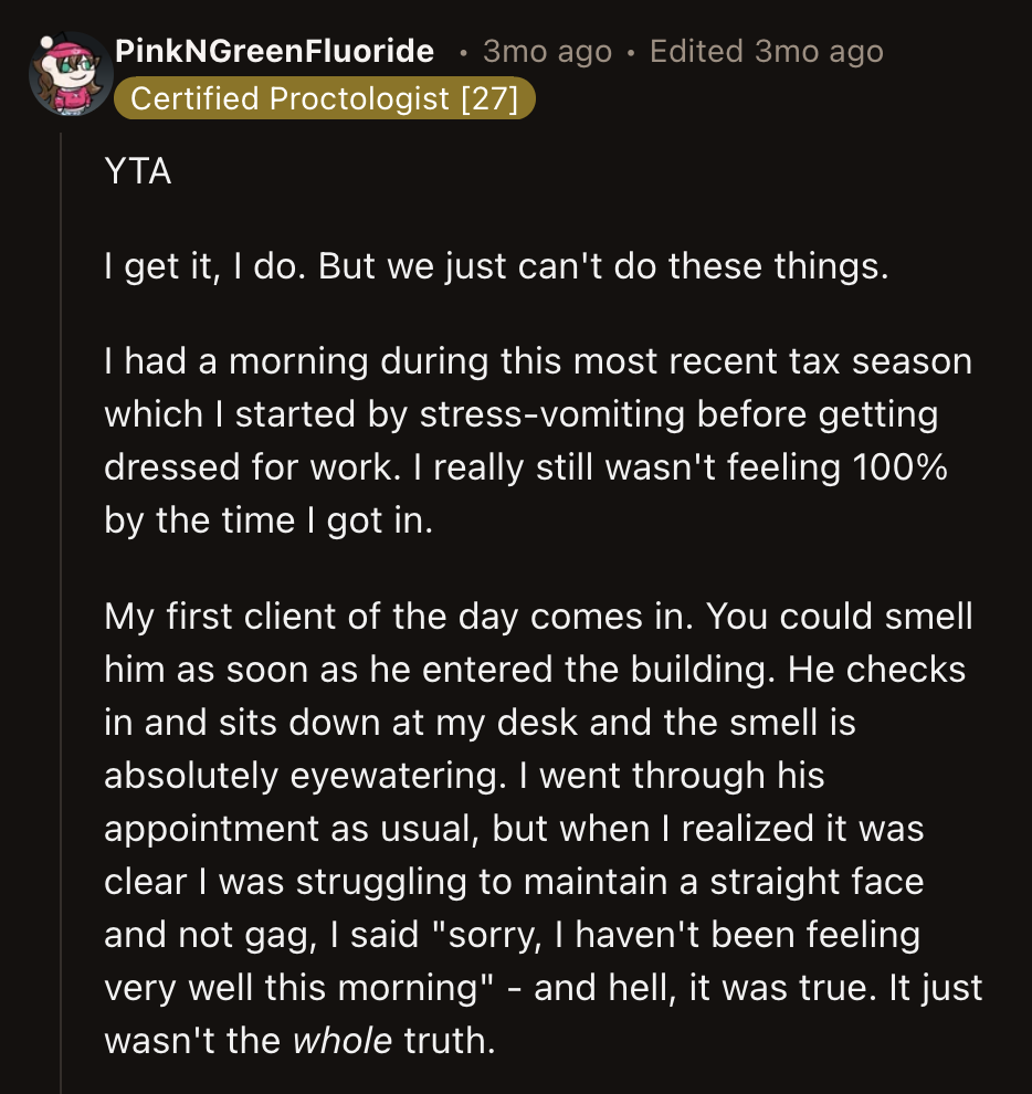 Someone who went through a similar situation with a client still said OP was the jerk.