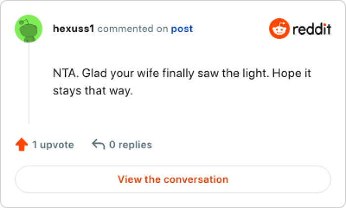 This Redditor hopes that it stays that way