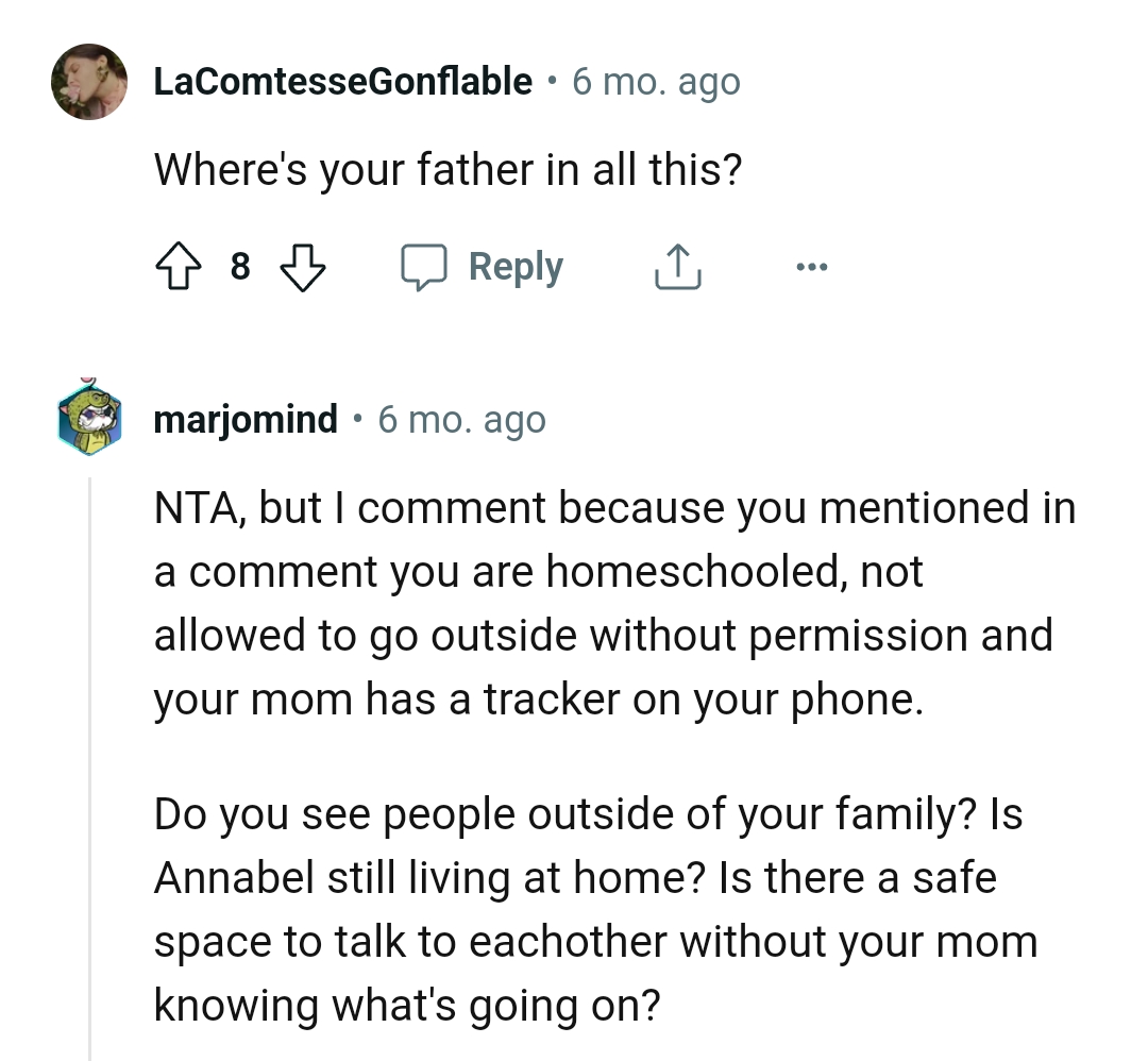 This Redditor Wants to Know if the OP Sees People Outside of Her Family