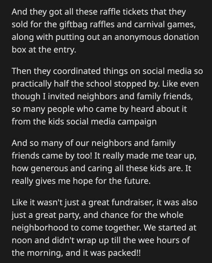Lily, OP's daughter, and their friends pulled out all the stops to make Lily feel less alone and scared about this sudden change in her life.