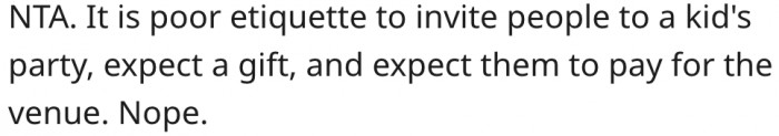 16. The host is exhibiting poor party etiquette.