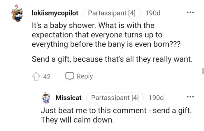 They just want a gift