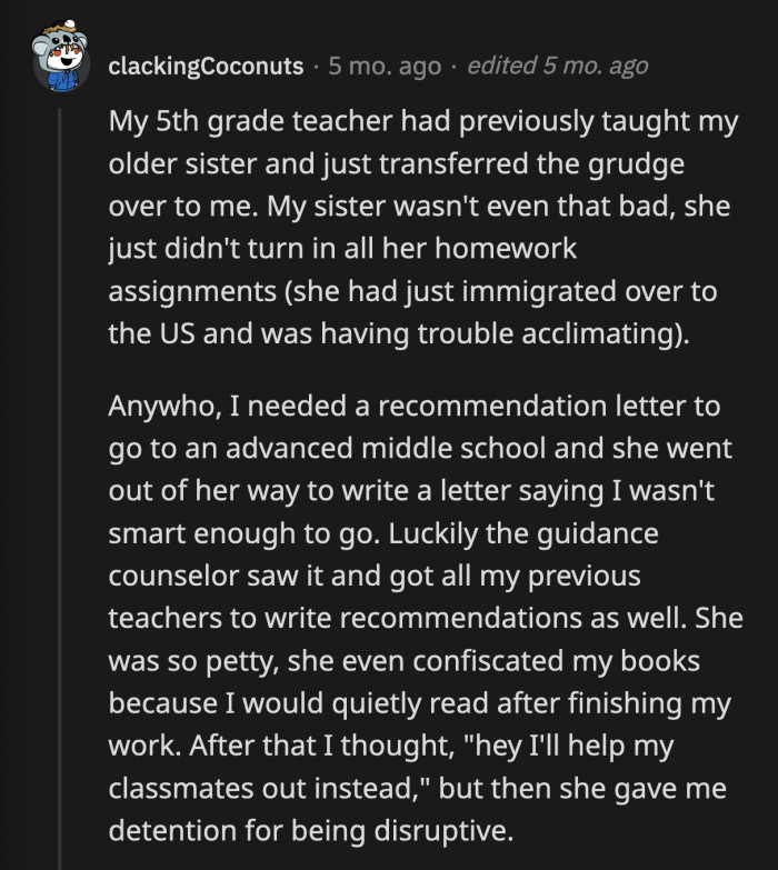23. She will be satisfied once she sabotaged the future of their entire clan