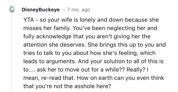 “Please just get divorced and don't have kids because you suck.”