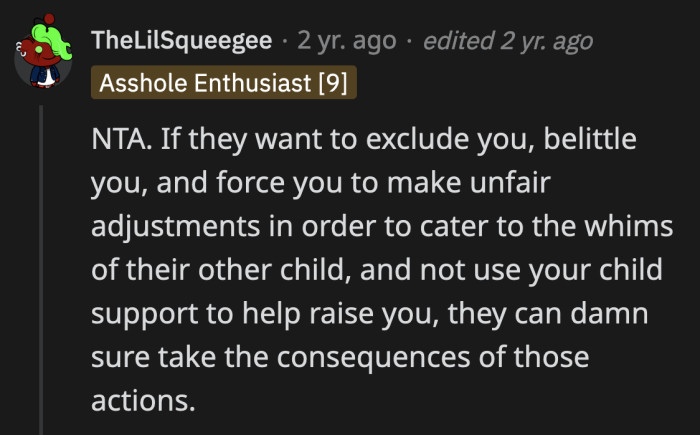 Her mother's surprise at OP's willingness to move in with her dad is actually laughable if it weren't so hurtful for OP.